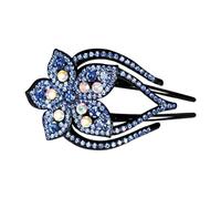 Pinzas de resina con diamantes de imitación para niña, pinzas de pato, clip de 2.17 x 3.74 pulgadas con construcción de resina, acabado ligero pulido, suministro de belleza con estilo decorativo