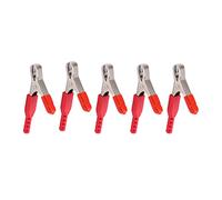 Pinzas de seguridad para batería 5PCS, clips de carga conductores 20mm rojos - alta conductividad y resistencia, para equipos industriales y electrónicos, coche y maquinaria (Día)
