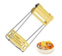 Pinzas de silicona de acero inoxidable para fogones, pinza ajustable para cuenco plegable, mango ergonómico antideslizante, resistente al calor, soporte multiusos para el horno