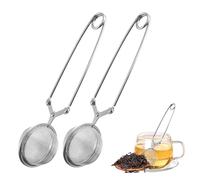 Pinzas de té para té suelto, 2 piezas de huevo para té suelto, acero inoxidable para té suelto, colador para té suelto, pinzas para los amantes del té, pinzas para taza, infusor de té, colador de té