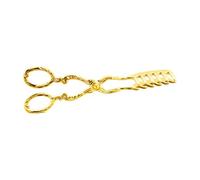 Pinzas de Tijera Metálica, Gold COMB TYPE BREAD CLIP | De Tijera De Metal Decorativo; Servidor Buffet para presentación de cocina de postres de pastelería de pan;