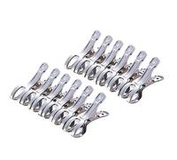 Pinzas de Toalla de Playa, Pinzas de Acero Inoxidable Resistentes al Viento para Colcha, Toallas, Mantas, Ropa, 12 Unidades, 8,5 cm