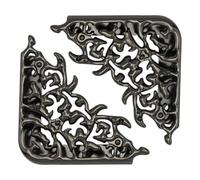 Pinzas decorativas de esquina de metal - 2 piezas protector de borde de , hebilla triangular hueca | Vintage Album Notebook Carpeta de álbum de recortes DIY Craft Trim Durable Protector Metal