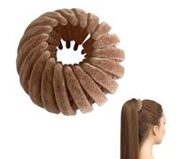 Pinzas elásticas para el pelo de nido de pájaro - Clip de cola de caballo para mujer, fino y grueso rizado, tres filas de suministros de peinado de dientes, fabricante de moños para hacer colas de