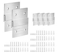 Pinzas en Z de 5 cm para colgar, sistema de suspensión resistente, ganchos para marcos de fotos entrelazados, perfil Z, riel para colgar cuadros y espejos, marcos de obras de arte, 6 pares