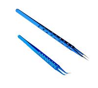 Pinzas ergonómicas de acero inoxidable, 2 unidades, adecuadas para uso electrónico profesional, mantenimiento de dispositivos móviles y soldadura, pinzas de acero inoxidable