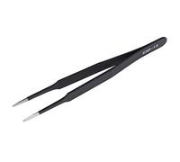 Pinzas ESD Antiestáticas para Electrónica Alta Precisión Endurecido Punta Recta 14 Pin Acero Inoxidable Negro 11 cm