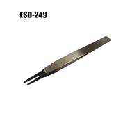 Pinzas ESD con puntas de fibra de carbono reemplazables para soldadura industrial, aplicaciones de alta temperatura, maquinaria y montaje de componentes electrónicos (ESD-249)