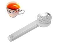 Pinzas Exprimidoras de Bolsitas de Té, Accesorios Colador Dispensador Acero Inoxidable para Amantes del Té Regalos (Plata)