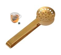 Pinzas Exprimidoras de Bolsitas de Té, Accesorios Colador Dispensador Acero Inoxidable para Amantes del Té Regalos (Oro)