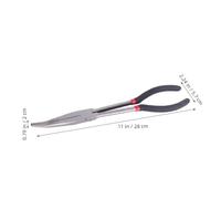 Pinzas Extendidas de Acero Negro Pinza de Extensión y Gran Torque | Reparación Mecánica y Espacios Estrechos, Diseño Ergonómico Curvado, Sujeción Estable