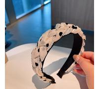 Pinzas for el cabello, estilo coreano a principios de primavera nueva vitalidad niña perla torcida horquilla linda diadema for reducción de edad,(Beige)