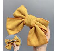 Pinzas for el cabello, horquilla con lazo grande, color dulce a juego, versión coreana, clip de pico de pato, horquilla pequeña con fragancia, clip de resorte de ceniza(Turmeric Duckbill Clip)