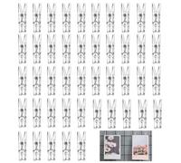 Pinzas Fotos Pequeñas,100 PCS Mini Clavijas Transparentes Pequeñas Pinzas para Fotos Mini Pinzas de Ropa Plastico para Arte Artesanía Bricolaje Fiesta Decoración Boda 3 * 25mm