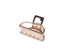Pinzas geométricas para el pelo para mujeres y niñas, con forma de cangrejo y luna, pinzas para el pelo, color sólido, accesorios (1 unidad, oro rosa)