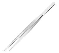 Pinzas grandes de acero inoxidable, extra largas y rectas, 30 cm, con punta dentada de precisión para aquascaping, jardinería, cocina, trabajo industrial y laboratorio