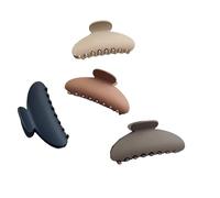 Pinzas grandes para el pelo de 4.13 pulgadas, antideslizantes, mate, grandes, irrompibles, para cabello fino y medio grueso, largo, rizado, paquete de 5