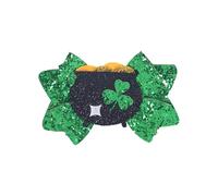 Pinzas grandes para el pelo grueso irlandés para el día de San Patricio, accesorios de lazo verde, peines y diapositivas para mujer (B, A)