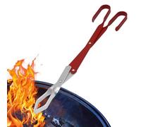 Pinzas largas para barbacoa al aire libre, pinzas pequeñas para leña, pinzas para hoguera, pinzas de carbón para cocina, camping, barbacoa, brasero