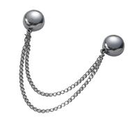 Pinzas magnéticas para ropa de mujer | Pinzas de botón magnéticas metálicas con cadena | Accesorio de vestimenta decorativo para apretar Acortar velo diario de viaje, Se référer à la description
