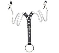Pinzas marca OHMAMA OHMAMA FETISH PINZAS PEZONES CON CADENAS Y ANILLO PENE