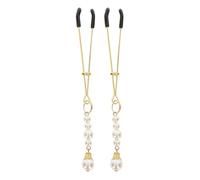 Pinzas marca TABOOM Tweezers With Pearls Gold