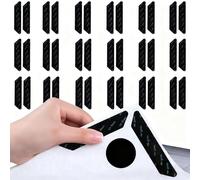 Pinzas para Alfombras 36 Piezas Antideslizante Alfombra Pinzas Reutilizables Lavable Bases Antideslizante para Alfombras con Doble Cara Adhesiva Fuerte para Suelo de Madera Fijador de Esquinas