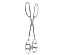 Pinzas para Alimentos Diseño Tijera, de Acero Inoxidable | Mango Largo, Cierre de Seguridad y Boca Racionalizada, Uso Seguro Pasta, Crepes y Cocina
