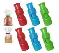 Pinzas para bolsas, pinzas para papas fritas, pinzas para alimentos, pinzas reutilizables para bolsas de supermercado, pinzas para pan, pinzas para bolsas de plástico (6 Pcs)