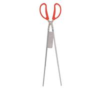Pinzas para cangrejo, mangos de plástico de acero inoxidable, diseño de punta de ranura de 51cm de longitud, pinzas de tijera gruesas resistentes al calor para pesca (Straight Mouth)