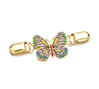 Pinzas Para CáRdigan Tipo Chal Broche con diseño de búho, pavo real, libélula, colibrí y mariposa for cuello de cárdigan, suéter, chal, camisa y vestido. Decorar(Color 2)