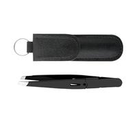 Pinzas para cejas, acero inoxidable - Recortador de de barbilla inclinado - Cuidado de belleza para cara, cejas y pestañas, bolso y viaje, para