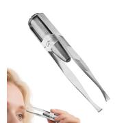 Pinzas para cejas con luz, maquillaje LED de pestañas, cejas, pinzas de depilación, herramientas de maquillaje cosmético para vello facial no deseado, para mujeres y hombres