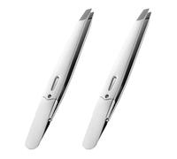 Pinzas Para Cejas Inclinadas, 2 Uds., Pinzas De Acero Inoxidable, Herramientas De Belleza, Pinzas Para Desplumar Cejas, Herramientas De Sujeción