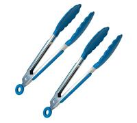 Pinzas Para Cocinar | 17,8 Cm De Longitud 2 Piezas De Acero Inoxidable Antiadherente Antiquemaduras - Tenacillas para Servir Alimentos | para Barbacoa al Aire Libre, Ensaladas Maíz Filetes