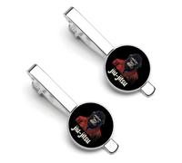 Pinzas para corbata de luchador de Jiu Jitsu Gorilla para hombre, alfileres de corbata regulares para bodas, aniversarios y negocios.