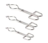 Pinzas para crisoles Pinzas de crisol acero inoxidable profesional, soporte for alicates fusión grafito(30CM)