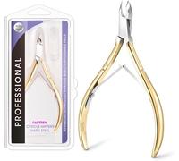 Pinzas para cutículas 1/2 mandíbula profesional doble resorte cuchillas afiladas J2 herramientas de manicura pedicura de acero inoxidable para niñas uñas uñas de los pies tijeras para cutículas