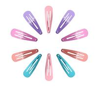 Pinzas para el cabello, 10 pasadores de metal de 2 pulgadas en 5 colores, antideslizantes, bonitos accesorios para el cabello de color puro para niñas, mujeres, niños, adolescentes o niños pequeños