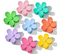 Pinzas para el cabello, 8 pinzas para el pelo con flores, grandes y lindas pinzas para el cabello grueso, grandes, fuertes para mujeres, cabello fino, 8 colores