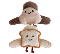 Pinzas para el cabello | Ciappo por cabello | Clips agraciados | 2 piezas de tocado peludo con interesantes dibujos de tostadas y albóndigas mujeres de arroz y niñas.