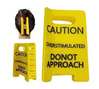 Pinzas para el cabello con advertencia de advertencia Whelmed, pinzas para el cabello "Slow and Steady Mate I'm Over Stimulated", divertidas pinzas para el cabello con expresiones encantadoras