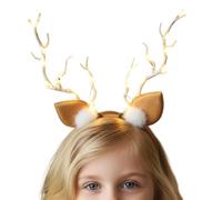 Pinzas Para El Cabello Con Asta De - Gorros Navideños Con Luz LED | Pasadores De Pelo Para Fiestas De Disfraces, Puesta En Escena | Accesorios Para El Cabello Festivos Para Niños, Adolescentes,