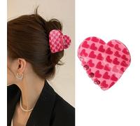 Pinzas para el cabello con forma de amor para mujer, pinzas para el pelo rosadas, pinzas para el pelo del día de San Valentín, pinzas para el pelo con forma de corazón, lindas pinzas de amor, pinzas
