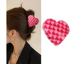 Pinzas para el cabello con forma de amor para mujer, pinzas para el pelo rosadas, pinzas para el pelo del día de San Valentín, pinzas para el pelo con forma de corazón, lindas pinzas de amor, pinzas