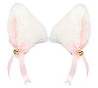 Pinzas para el cabello con orejas de gato, pinzas de peluche para orejas de gato para cosplay, disfraz de Lolita de Halloween, blancas peludas para, accesorios para el cabello, pinz