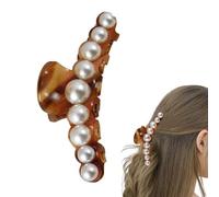 Pinzas para el cabello con perlas, pinzas para el cabello de perlas - Pinzas antideslizantes de mandíbula de alta sujeción | Pinza de garras de perlas, pinzas para mandíbulas largas, pasadores