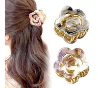 Pinzas para el cabello de acetato, pinzas para el pelo de flores, pinzas para el cabello de sujeción fuerte, accesorios para el cabello para mujer, pinzas para el pelo de rosa, pinzas para el pelo de