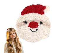 Pinzas para el cabello de ganchillo para niñas, pinzas para el cabello de Navidad | Horquilla de Navidad de dibujos animados - Accesorios para el cabello, horquillas portátiles, pinzas para el cabello