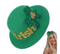 Pinzas Para El Cabello Del Día De San Patricio Femeninas,Accesorio Para Disfraces Y Fiestas | Pinzas Del Pelo Con Sombrero De Copa Verde Y Trébol - Para Fiesta Reunión Carnaval Cosplay Celebración Act